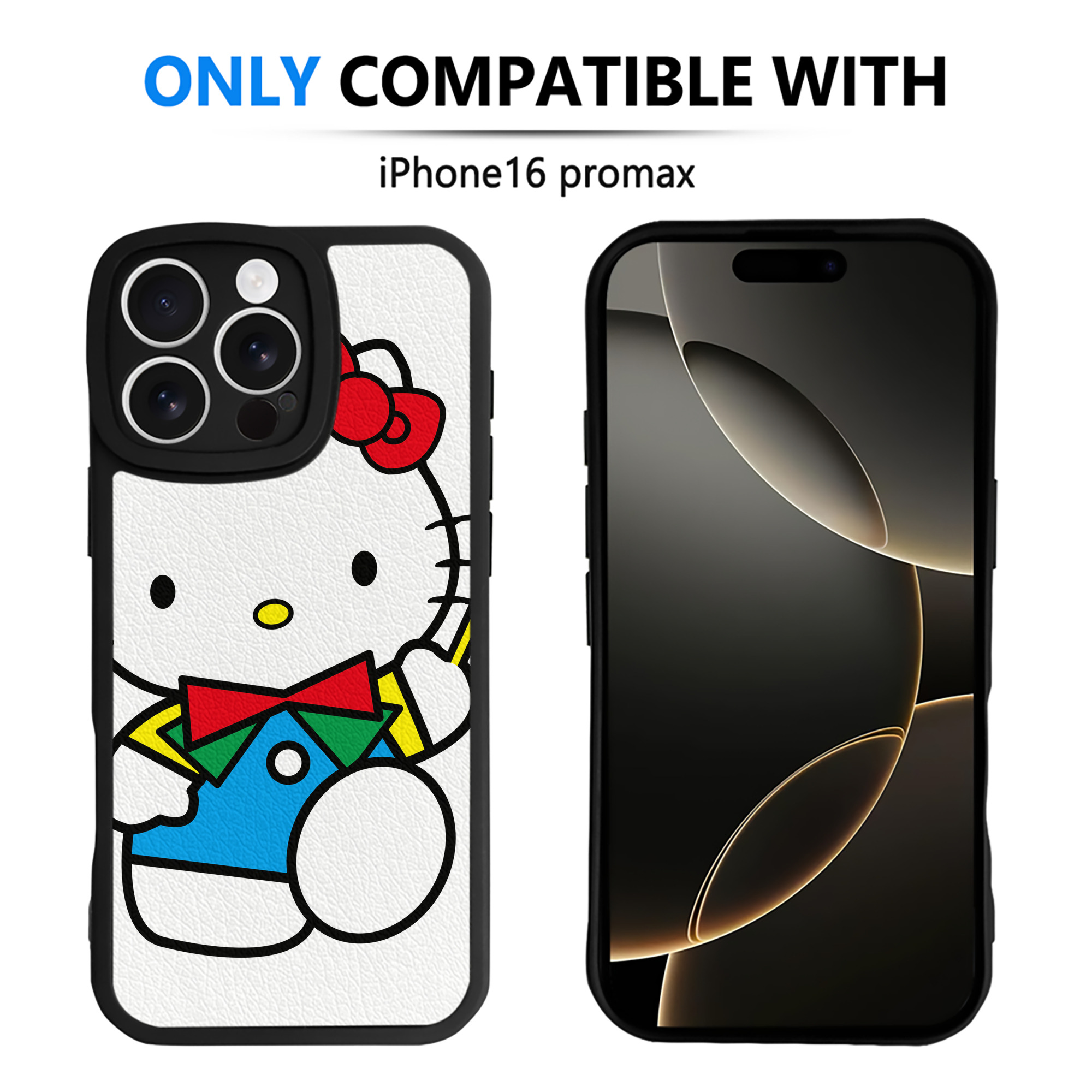 （画像用） Hello Kitty ハローキティ 【iPhone 16シリーズ対応】シリコンスマホケース（レザー調） 材質：シリコン